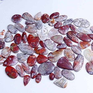 Haute qualité naturel fou dentelle Agate lâche pierres précieuses Cabochon Quartz pierre précieuse pour la fabrication de bijoux mélange forme et taille - Product Image 2