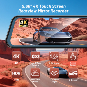 Factory OEM 4K <strong>Mirror</strong> Touchscreen Driving Recorder WiFi ADAS BSD Car Camera Front and Rear 4ch Night Vision <strong>G</strong>-<strong>Sensor</strong> Dash Cam - Product Image 2