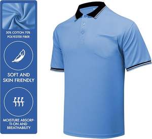 Camiseta Polo de Árbitro de Adam Smitty, Secado Rápido, Cómoda, de Algodón y Poliéster, Transpirable, con Bordado Sólido en la Parte Delantera - Product Image 5