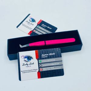 Pince à épiler professionnelle pour extensions de cils Lucky Lash Tools, en acier inoxydable, antidérapante, prise en main douce, antistatique - Product Image 1