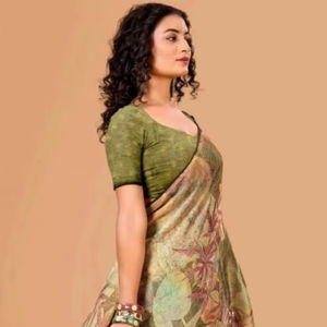 ชุดส่าหรีพิมพ์ลายบราสโซ่แคตตาล็อกเต็มรูปแบบเสื้อผ้าลำลอง - Product Image 1