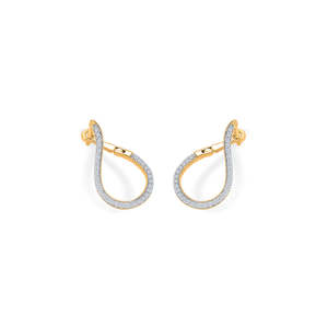Pendientes de Oro Dew Whisper con Diamantes y Circonitas para Regalos de Boda, Fiesta o Compromiso - Product Image 4