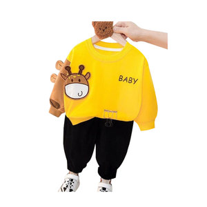 Conjuntos de ropa para niños de gran calidad, conjunto de chándal de dos piezas para niños pequeños, chándal para niños, Sudadera con capucha, conjuntos para correr, chándal para niños - Product Image 5