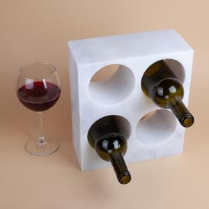 Soporte para Botellas de Vino de Mármol, Portátil, Duradero, Apto para Lavavajillas, Estilo Americano, Accesorios de Decoración de Lujo, The Craft Exim - Product Image 1