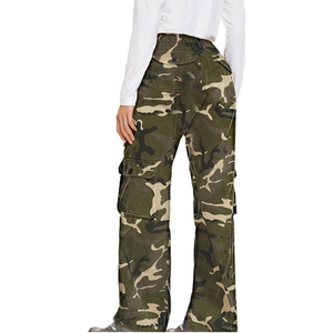 Pantalon cargo taille haute imprimé personnalisé pour femmes Pantalon cargo respirant en Cordura multi-poches pour la rue urbaine grandes tailles - Product Image 4