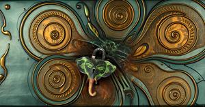 Fully Functional Antique Brass Door Padlock with Unique Collectible <b>Keys</b> Handmade Combination Style Security <b>Locks</b> - Product Image 4