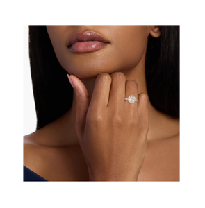 Anillos de compromiso de Halo vintage de alta calidad para mujer con hermosos ajustes y piedras brillantes que brillan con elegancia pura - Product Image 3