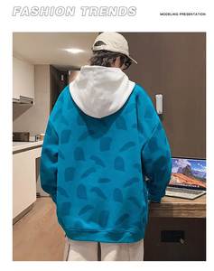 2025 hommes pull à capuche ample décontracté Streetwear sweats 100% coton impression numérique pour printemps automne hiver - Product Image 6