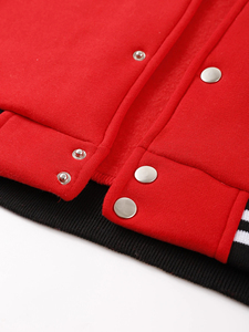 2025 chaqueta universitaria de calidad superior transpirable personalizada con bordado de chenilla chaqueta universitaria de lana Unisex con bordado personalizado - Product Image 4