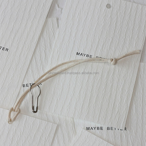 Etiqueta personalizada con nombre y logotipo, papel de alta calidad, etiquetas para ropa para tarjetas y etiquetas colgantes, compra de etiqueta personalizada con alambre - Product Image 5