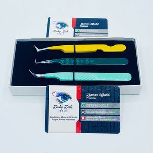 แหนบต่อขนตา Lucky Lash Tools ทำจากสแตนเลส ปลายเรียบ สำหรับต่อขนตาแบบวอลุ่ม ความแม่นยำสูง สำหรับใช้ในร้านเสริมสวย ความยาว 10 มม. ใช้งานได้ยาวนาน - Product Image 4