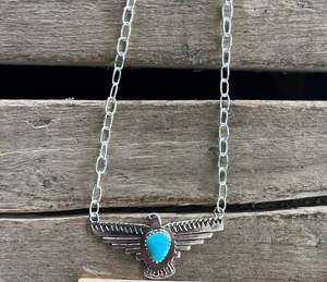 สร้อยคอสเตอร์ลิงธันเดอร์เบิร์ดพร้อมจี้เงินทำมือสไตล์ตะวันตกเฉียงใต้สัญลักษณ์ของพลังและการป้องกันที่แข็งแกร่ง - Product Image 3