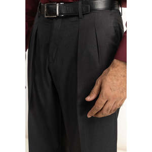 Pantalones de Traje Color Carbón de Corte Regular FP-NFL25-014, Elegantes Pantalones de Vestir para Hombre con Tela de Lana Peinada y Material 75% Poliéster 25% Rayón - Product Image 4