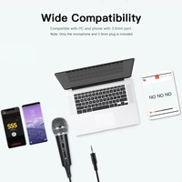 Microphone vocal sans fil portable de studio Microfone pour le divertissement à domicile et le microphone vocal