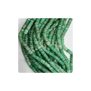 Cuentas de Piedra Verde Crisoprasa Natural Australiana, Forma Heishi Facetada, 6-7 mm, Tamaño Personalizado, Calidad Premium para Joyería - Product Image 5