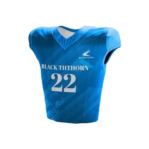 Directo de fábrica Poliéster Spandex Fútbol americano Jersey Sublimación Nombre del equipo Número Diseño Ropa deportiva - Product Image 4