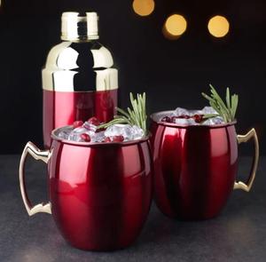 Personalized Red Mule Mug & Cocktail Shaker Professional Barware <b>Tools</b> - Product Image 6