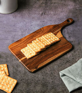 Serving Platter Medium Wood <b>Set</b> Hand Carved Platters Rimmed Edge for Serving <b>Cheese</b> Beverages - Product Image 6