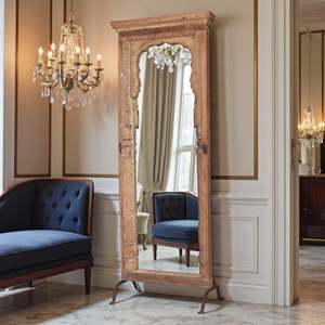 Marco de Espejo de Madera MDF Hecho a Mano, Diseño Clásico y Moderno de Lujo para Dormitorio, Baño, Decoración de Pared para Navidad y Bodas - Product Image 1