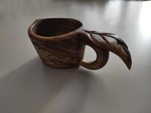 RUSTIC Natural Wood <b>Tea</b> <b>Cup</b> Wooden for Wine Coffee Water Hot Cold Drinks Drinking Mug, Japanese Style Wood <b>Tea</b> <b>Cup</b> - Product Image 3