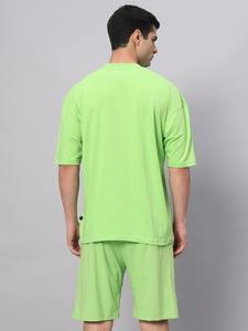 Conjunto corto de 2 piezas de algodón de verano para hombre de alta calidad, camiseta informal y pantalones cortos, paquete doble - Product Image 5