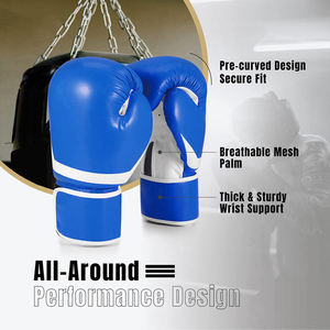 Boxing gloves designed for gym training sparring martial arts workout breathable lining secure wrist <b>strap</b> soft padding suitable - Product Image 6
