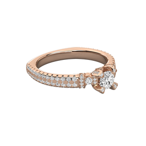 Bague pour femme en or 9 carats avec diamant solitaire cultivé en laboratoire, élégante et luxueuse - Product Image 3
