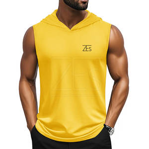 Fitness Wear High Quality Wholesale <b>Sleeveless</b> <b>Hoodies</b> Fashion Clothing Custom Pullover <b>Sleeveless</b> <b>Hoodies</b> - Product Image 1