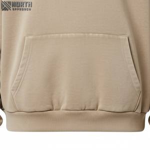 2025 pur haute qualité 100% coton lourd pull à capuche personnalisable hommes brodé polaire uni bleu séchage rapide - Product Image 5