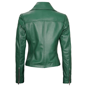 New Streetwear Style Long Sleeve Solid <b>Women</b> Leather <b>Jacket</b> Comfortable Fitness <b>Lightweight</b> <b>Women</b> Leather <b>Jacket</b> Best Selling - Product Image 3