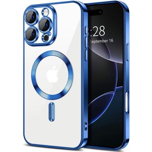 Custodia trasparente con anello magnetico con Design Premium cromato con protezione per Iphone 16 Pro Max - Product Image 1