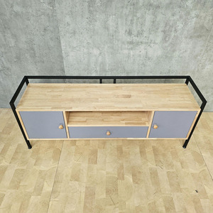 ALAN Mueble de TV Moderno de 140 cm, Lujoso y Minimalista, con Estructura de Madera de Caucho y Hierro, con Luces LED, Mueble para TV, Mesa para TV, Consola para TV, KTV68081 - Product Image 5