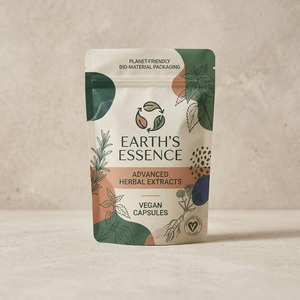 Bolsa Ecológica Personalizada con Impresión Digital, Embalaje Sostenible y Reciclable, Bolsa de Pie con Acabado Suave para Suplementos Dietéticos - Product Image 3