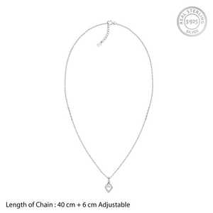 GIVA Jewellery's Silver Bling Queen Pendant with Link <b>Chain</b> Elegant Diamond <b>Necklace</b> - Product Image 4