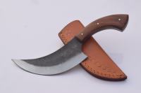 Cuchillo de Carnicero de Acero al Carbono de Alta Calidad Forjado a Mano con Mango de Madera y Hoja de Espiga Completa, Grado Industrial, OEM/ODM