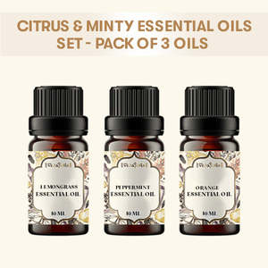 100% Pure Citrus Minty <b>Essential</b> <b>Oils</b> <b>Set</b> Cold Pressed Pack 3 for Moisturizing Lightening Firming Featuring Ylang-Ylang Mint - Product Image 2