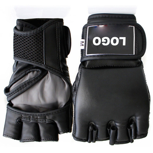 OEM personalizado de los hombres de Palma abierta de cuero MMA Sparring guantes de perforación guantes de trabajo para Muay Thai entrenamiento transpirable con OEM - Product Image 2