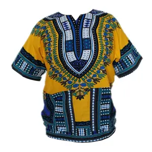 I E el sanatları sıcak satış geleneksel afrika Dashiki yarım kollu gömlek afrika kıyafeti erkekler ve kadınlar için hint tasarım l dashiki