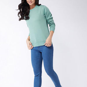 Sweat-shirts à manches longues et col rond pour femmes, vêtements de sport d'hiver, fabrication personnalisée 2026, 100% coton, coupe ample personnalisée - Product Image 5