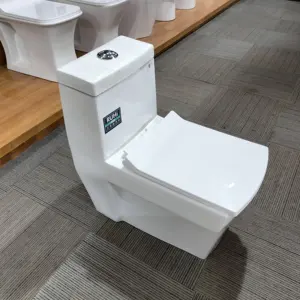 Desain baru fashion kelas atas jenis lantai satu bagian toilet untuk kamar mandi modern