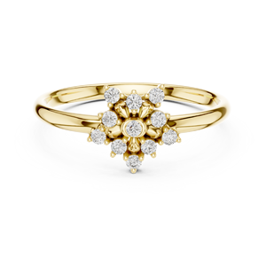 แหวนเพชรแฟชั่นเกาหลีสำหรับผู้หญิงชุบทอง10K Jewels - Product Image 6