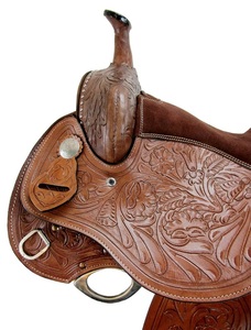 Ensemble de selles de cheval en cuir véritable de qualité supérieure, assorti parfaitement à la tack de course anglaise Western Endurance - Product Image 2