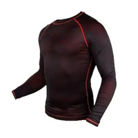 Rashguard Homme Anti-UV Anti-Bactérien à Manches Longues, Faible MOQ, Écologique, Marque Privée, Spandex/Polyester, Séchage Rapide, Respirant