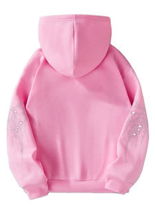 Sweat à capuche unisexe en polaire épaisse avec strass et motifs en cristal, idéal pour la saison hivernale, commandes en gros - Product Image 2