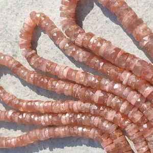 SunstoneTyre-Perles Heishi à Facettes en Forme de Pneu, pour Bijoux, 8 Pouces - Product Image 3