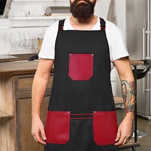 Coupe de cheveux à rayures de couleur rouge réglable Coiffure Barber Cloth Robe imperméable Coupe de cheveux/Tabliers de barbiers - Product Image 3