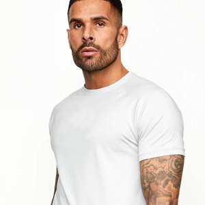 Twinset blanco fundamental transpirable para hombre 100% algodón peinado Slim Fit manga corta cuello redondo Camiseta pantalones cortos conjunto para otoño - Product Image 6