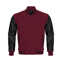 Personnalisé en gros blanc letterman vestes 100% laine corps pur cuir manches varsity vestes collège Baseball veste pour hommes