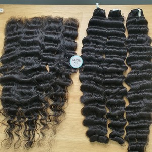 Cabello virgen Remy 100% de alta calidad, cabello crudo vietnamita en ondas naturales sueltas, paquetes al por mayor, trama, gran stock, ondas profundas - Product Image 2