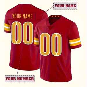 Camiseta de fútbol americano con estampado 3D para hombre, camisetas con patrón de números de nombre personalizado, camisetas informales de verano, camisetas de cuello redondo de manga corta - Product Image 3